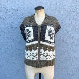 90s Knit Sweater Vest Size Medium Cottagecore